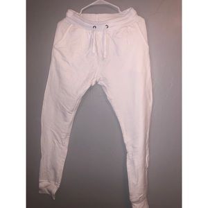 NWT white joggers